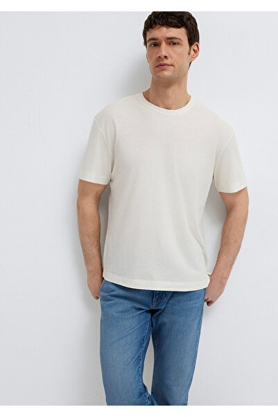 Mavi Ecru Basic T-Shirt Loose Fit / Lockerer, bequemer Schnitt 0613338-80194