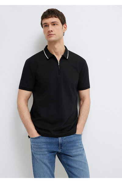 Mavi Soft-Premium Black Polo T-Shirt Regular Fit / Normal Cut 0612880-900