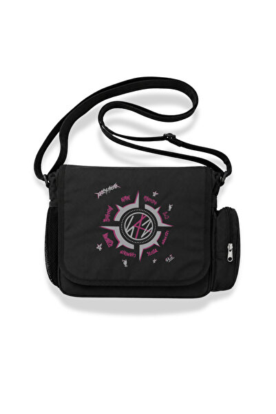 Fuddy Moda Rockstar Album Printed Messenger Bag, Unisex Stray Kids Print K Po...