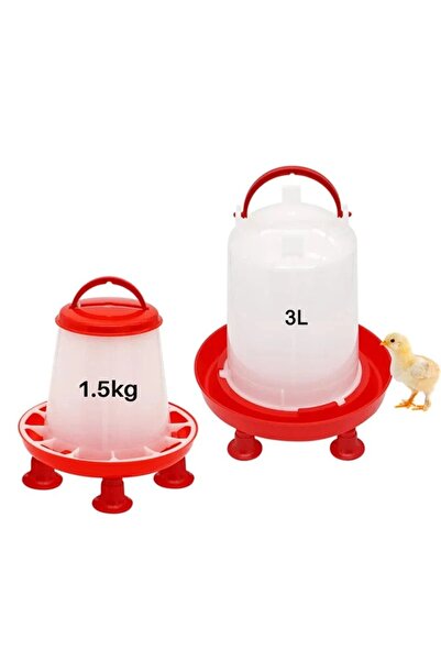 Choice Feeder and Waterer 1.5 Kg/3 L Automatic Chicken Poultry Waterer Bucket...