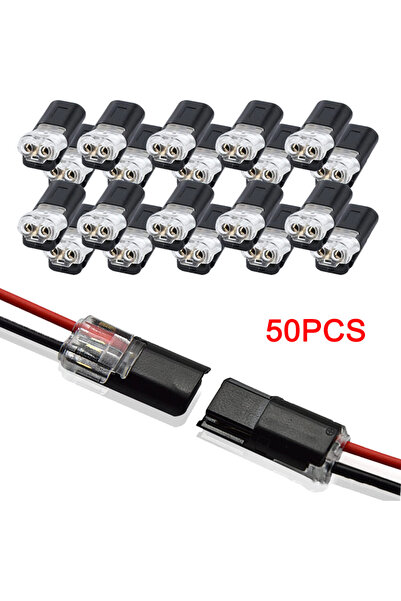 Choice1 50pcs Waterproof Plug Wire Connector 2 Pin Way Cable Plug Car Electri...