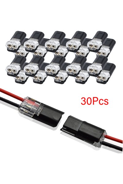 choice2 30pcs Waterproof Plug Wire Connector 2 Pin Way Cable Plug Car Electri...