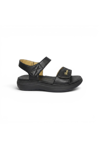 Wanetti "Love" Detailed Women's Sandals - Sandals with Velcro and Orthopedic Soles + Socks as a Gift
