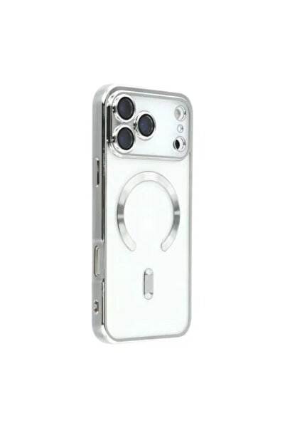 OEM Husă iPhone 17 Pro Max Luxe Armor, MagSafe, Silicon Transparent Argintiu,...