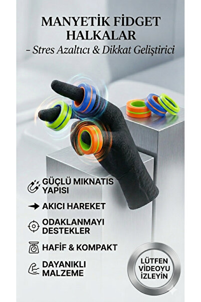 Glapzen Manyetik Fidget Halkalar – Stres Azaltıcı ve Dikkat Geliştirici