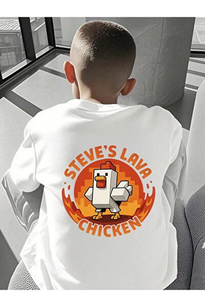 SVART WEAR Steve's Lava Chicken majica sa printom, okrugli izrez, 100% pamuk,...
