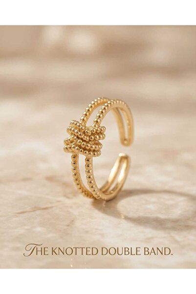 XUPING JEWELRY Çok Bantlı Işıltılı Taş Detaylı Ayarlanabilir Yüzük