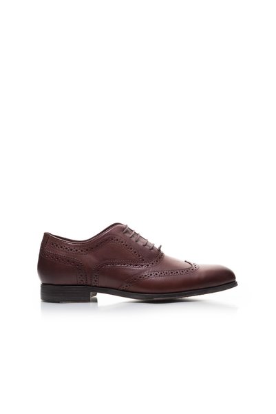 UrbanShoes Pantofi eleganţi bărbaţi din piele naturală, Leofex - 659 Red Wood...