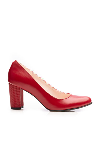 UrbanShoes Elegant women's shoes made of Genuine Leather - 23336 Box Red