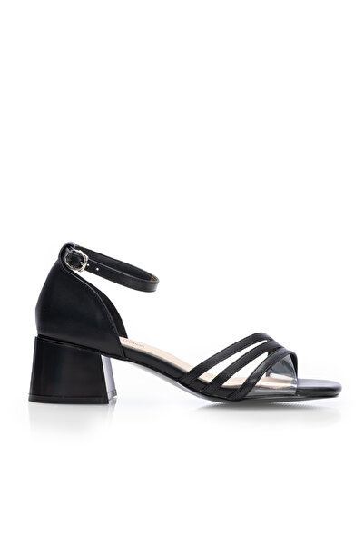 UrbanShoes Sandale elegante damă cu toc din piele naturală, Pass Collection -...