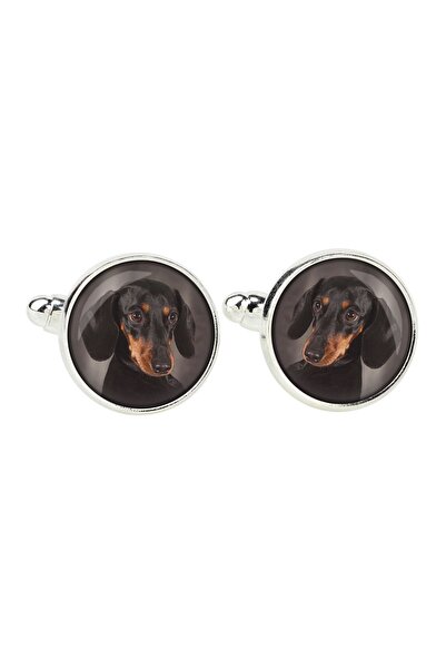 Art - Dog Dachshund Smooth-haired, Wiener dog - cufflinks, a shirt accessory,...
