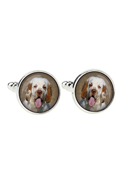 Art - Dog Clumber Spaniel - cufflinks, a shirt accessory, a shirt pendant fro...