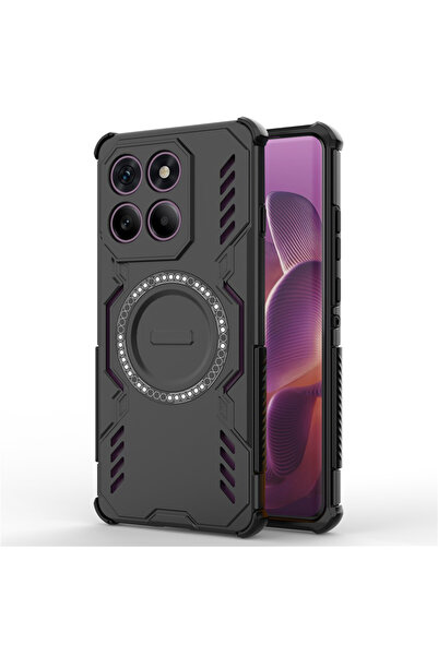 Stef's Cat Husa pentru Motorola Edge 60 Pro, Stef's Cat, ArmorMag Case, negru