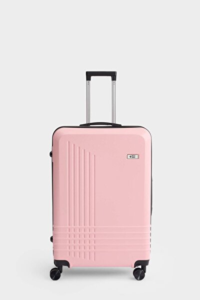 DeFacto Unisex Sert Kapaklı Çekçekli Büyük Valiz H2404AXNS