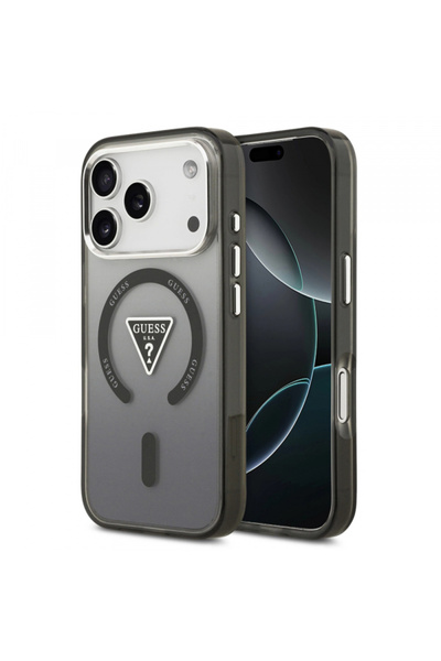 Stef's Cat Θήκη MagSafe για Apple iPhone 17 Pro, Guess, Λογότυπο Τριγωνικό IM...