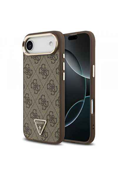 Stef's Cat Θήκη για Apple iPhone 17 Air, Guess, 4G Triangle Logo, Χρυσοκαφέ