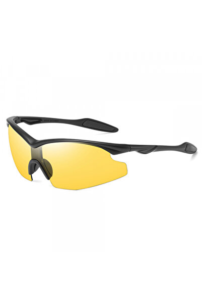 Techsuit Ochelari De Ciclism Unisex 1806, Protectie UV, Negri Galbeni