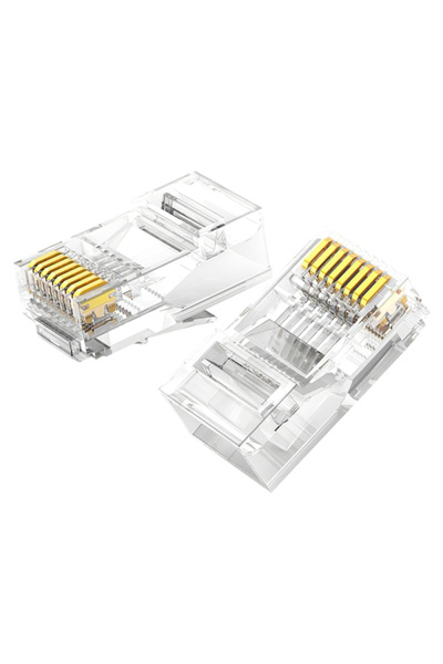 Ugreen Мрежов конектор NW120, RJ45, Cat6, Комплект горни и долни крепежни еле...