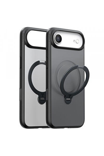 Stef's Cat Husa MagSafe pentru Apple iPhone 17 Air, Torras, Ostand Spin, Neagra,