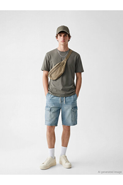 LC Waikiki Standard Fit Men's Cargo Denim Shorts