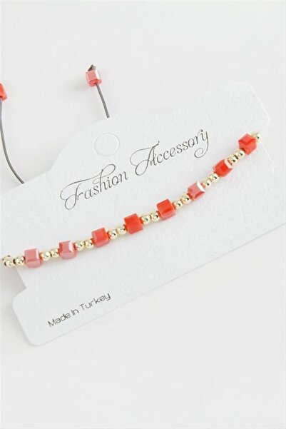 Generic Brand Cube Ball Metal Crystal Bracelet - Orange