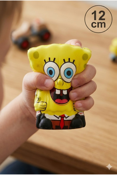 TOYFEST Squishy Sünger Bob Köpük Oyuncak Squishy Köpük Sponge Bob Figürü 12 CM