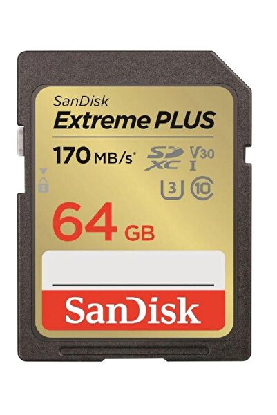 SanDisk Card de memorie Extreme PLUS SDXC, 64GB, UHS-I U3, Clasa 10, V30