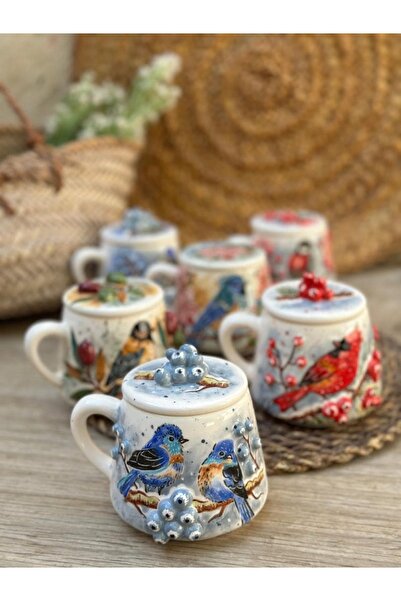Kapaklı Kuş Mug