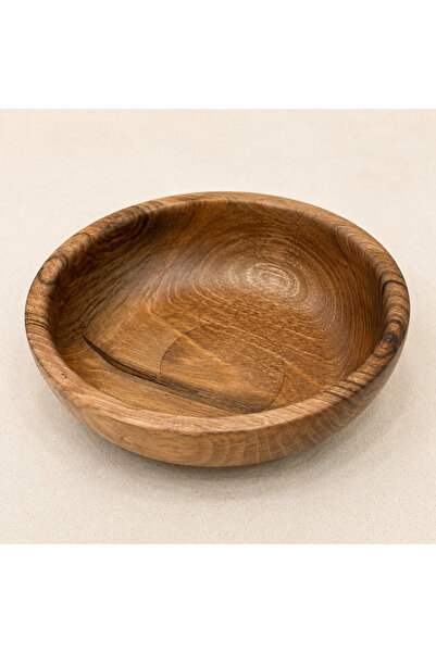 Carveni Natural Walnut Wood Bowl – Handmade Salad & Presentation Bowl
