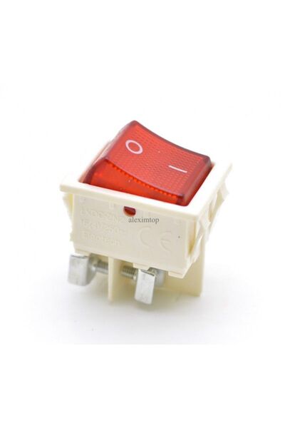 Stef's Cat Intrerupator IRS Lat Alb cu Surub KCD4 16A-250V,