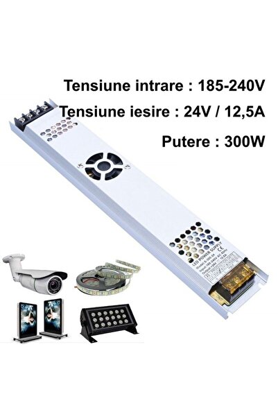 Stef's Cat Λεπτό Τροφοδοτικό 24V-12.5A / 300W,