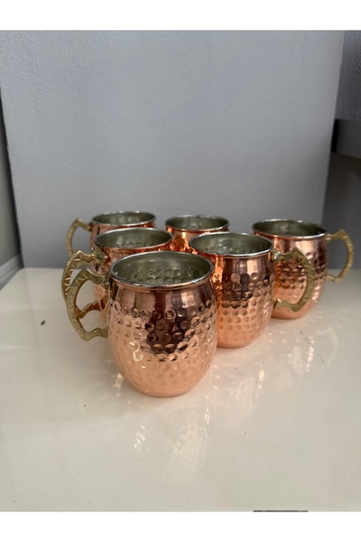 Sebe HOME Copper 6-Piece Moscow Mule Glass Set 500 ml