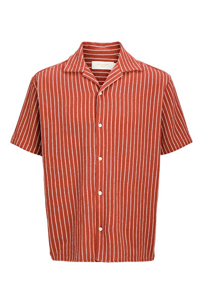 Jack & Jones Jorcoba Strıpe Resort Kırmızı Erkek Gömlek 12271060