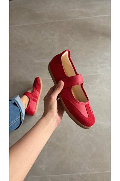 selin shoes Γυναικεία αθλητικά παπούτσια Roven Velcro - ΚΟΚΚΙΝΟ