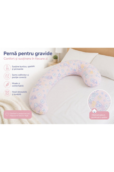 OEM Πολυλειτουργικό Μαξιλάρι Εγκυμοσύνης Bebedeco σε σχήμα C Γλυκά Όνειρα