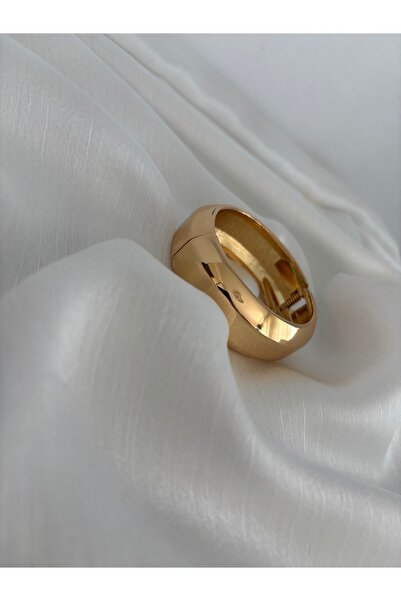 JEWELERY Gold Renk Şık Kelepçe Bileklik | Modern & Zarif Tasarım