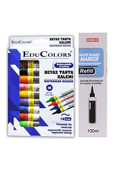 Modellino 10'lu Doldurulabilir Educolor Tahta Kalemi + Dong-a Silinebilir Bey...