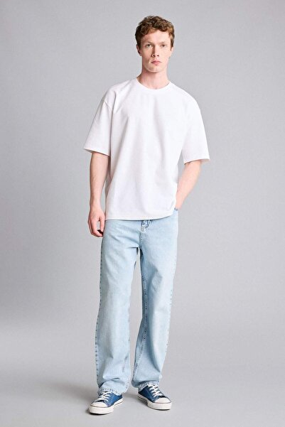DeFacto Soft Textured Baggy Fit Jean Trousers G4180Ax26Sm