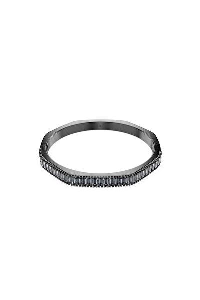Swarovski سوار ماتريكس بتصميم باجيت مطلي بالروتينيوم الأزرق مقاس M