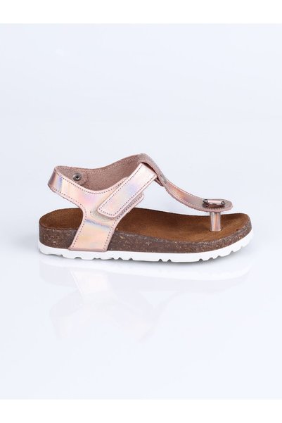 Vuddy Man326 Genuine Leather Cork Sole Sandals P.F.-Powder - 28