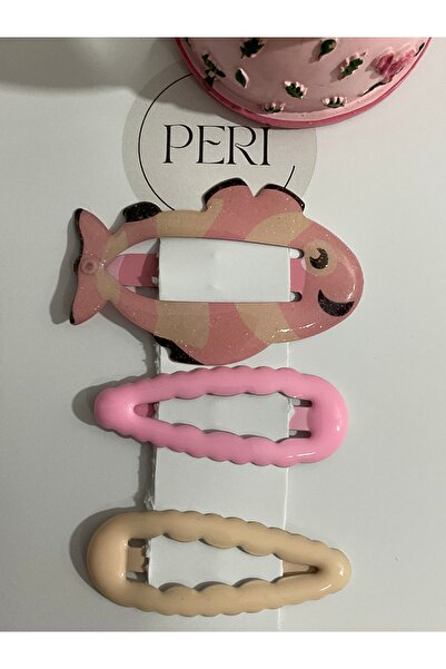 MADE BY PERİ Peri̇ 2-Pack Set of 6 Luxury Figured Side Clasp Set - Pastel Col...