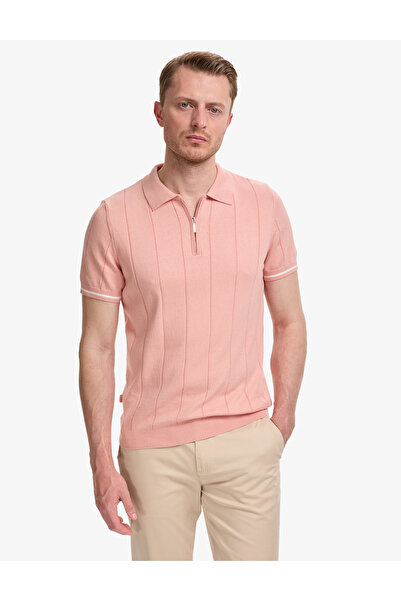 Pierre Cardin Salmon Slim Fit Polo Collar Knitwear T-Shirt 50320821-Vr047
