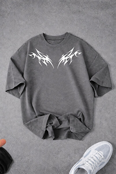 Revasser Tricou unisex pentru femei/bărbați, cu imprimeu special TRAP, din bu...