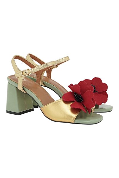 Exe Shoes Πέδιλα Γυναικεία COCO-922 700-822 Μέντα Χρυσό W47009224N51
