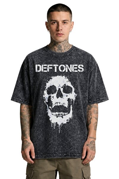 Fuddy Moda Tricou unisex Deftones cu imprimeu horror, lavabil, tricou retro s...