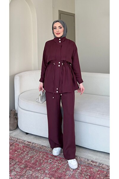 salisburys Molly Nelly Kadın Beli Bağcıklı Pantolon Takım