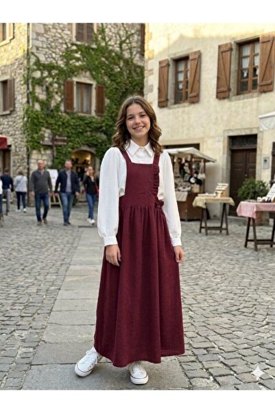 ASALEA Girl's Strappy Long Dress – Jile Model, Retro and Stylish Combination ...