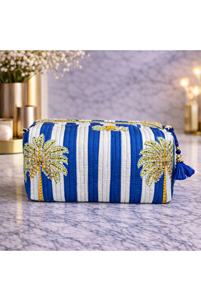 Tohfa Luxe Ruma Handmade Block Printed Pouch - Large