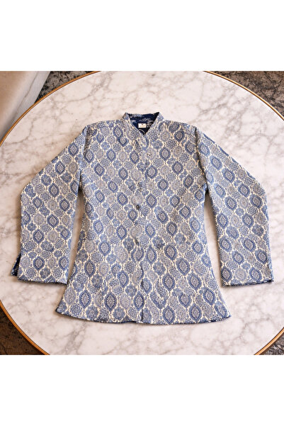 Tohfa Luxe Oasis Handcrafted Block Print Cotton Jacket – Unisex Artisan Wear,...