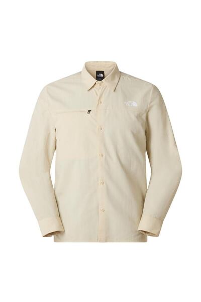 THE NORTH FACE M PACKABLE LONG SLEEVE SHIRT Erkek Tişört NF0A8FTRDOM1 Gri-L